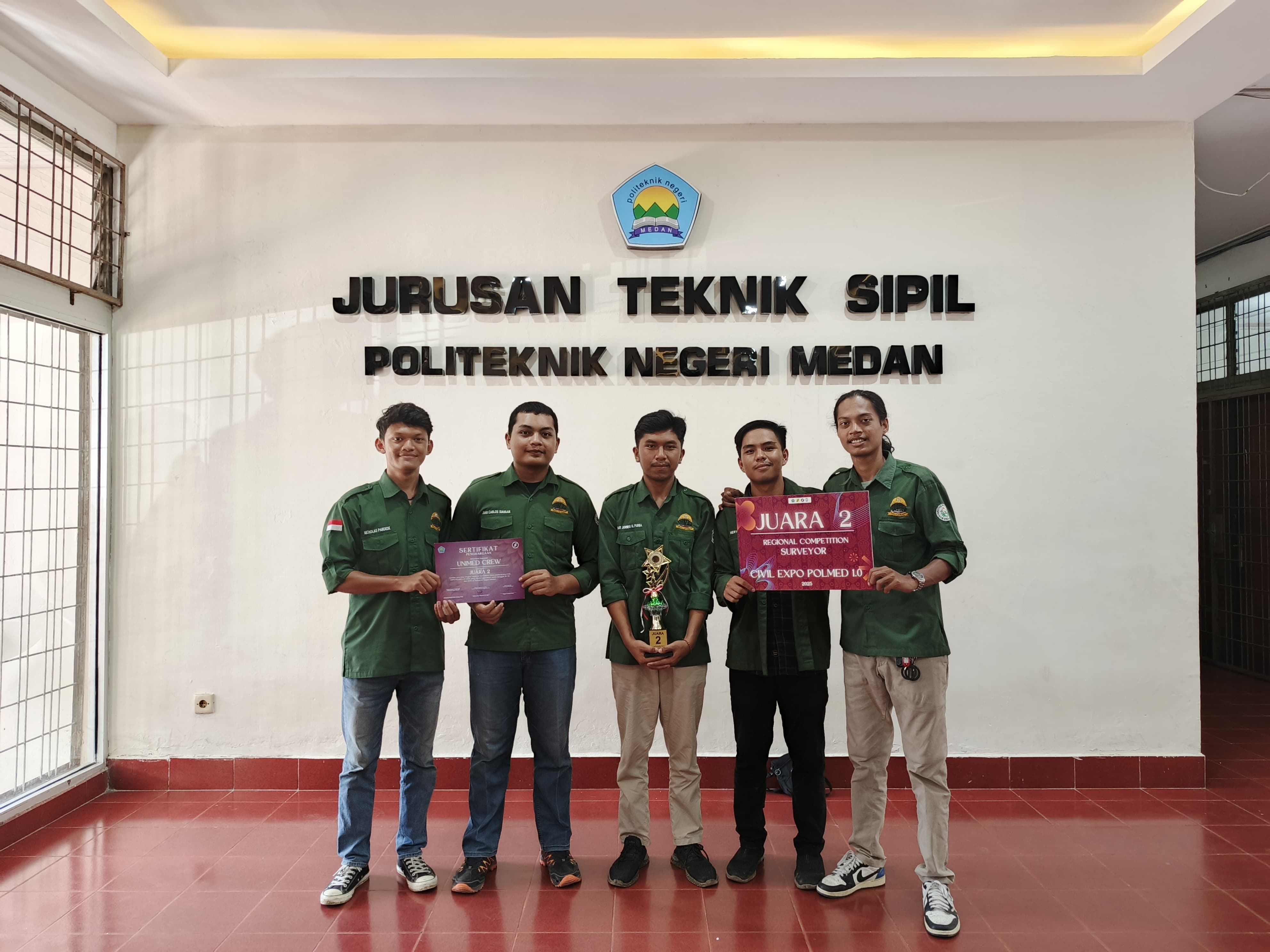Tim UNIMED CREW Raih Juara dalam Perlombaan Surveyor Civil Expo Politeknik Negeri Medan 1.0